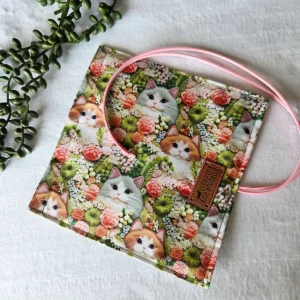 LA Pochette à marqueurs Originale Chats en fleurs par Créations Arte Brunelle