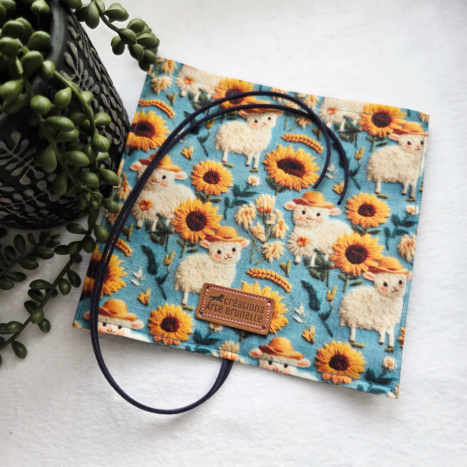 LA Pochette à marqueurs Originale Tournesol le mouton par Créations Arte Brunelle